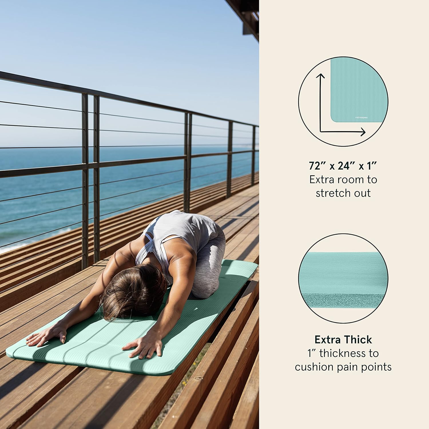 Yoga Mat, Non Slip Exercise Mat, Exercise Mat, Play Mat -1 Yoga Mat, Non Slip Exercise Mat, Exercise Mat, Play Mat -1
